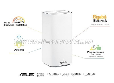 Wi-Fi Mesh  ASUS ZenWiFi mini CD6 1PK (CD6-1PK)