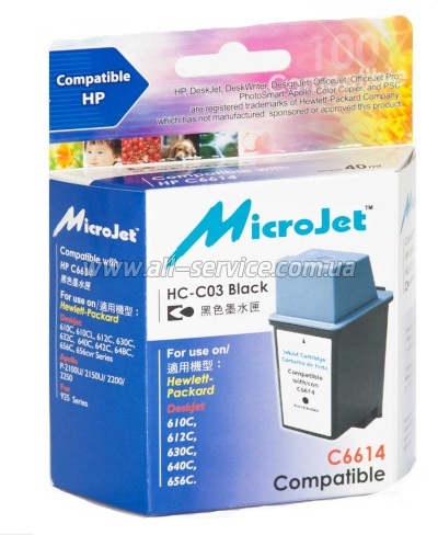 �������� MicroJet �20 HP DJ 610C/ 640C/ 656C ������ C6614DE Black (HC-C03)