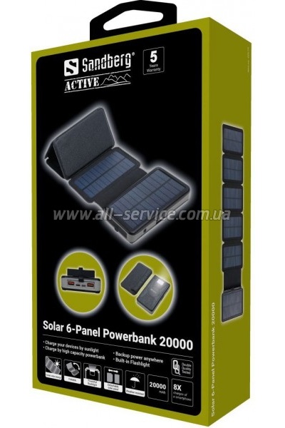 ������� ������������� Sandberg 20000mAh Solar (420-73)