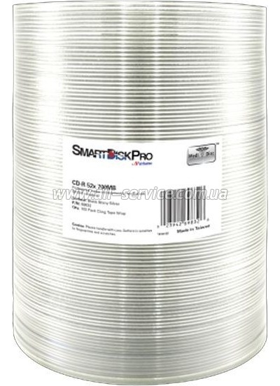 ���� SmartDisk PRO CD-R 700MB 52X MATT SILVER Wrap, 100�� (69832)