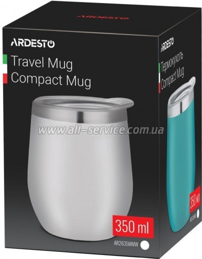  Ardesto Compact Mug 350  White (AR2635MMW)
