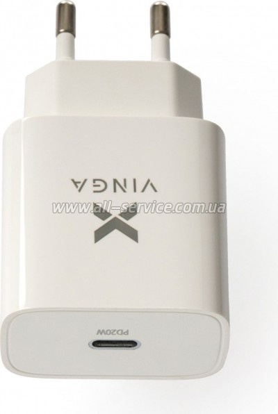 �������� ������� Vinga PD Type-C 20W white (VWCPDC)