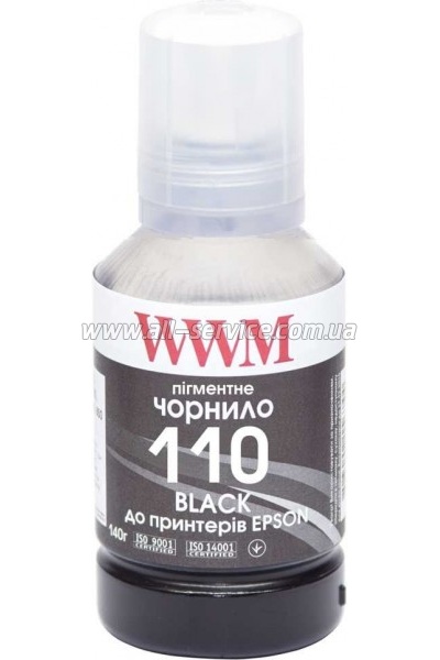 Чернила WWM для Epson M1100/ M1120 140г Black Пигментные (E110BP) Чернила WWM для Epson M1100/ M1120 140г Black Пигментные (E110BP)