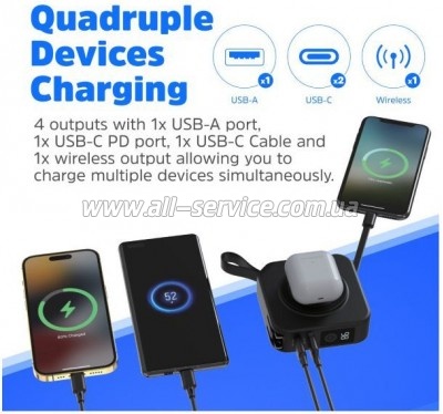 ������� ������������� Energizer Magnetic Wireless 10000mAh PD 20W (QM10001AC)