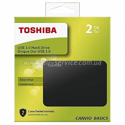  Toshiba 2.5" USB 3.0 4TB Canvio Basics Black (HDTB440EK3CA)