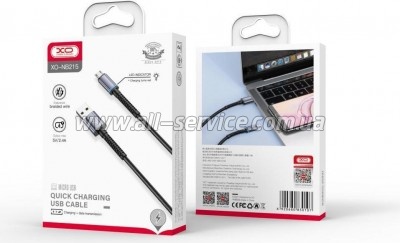 ���� ������ USB 2.0 AM to Micro 5P 1.0m 2.4A black XO (NB215-M-BK)