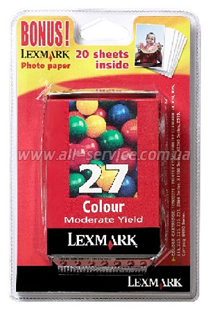Картридж LEXMARK Z25/35 Color (10N0227) + бумага 21G0710 (80D2038)