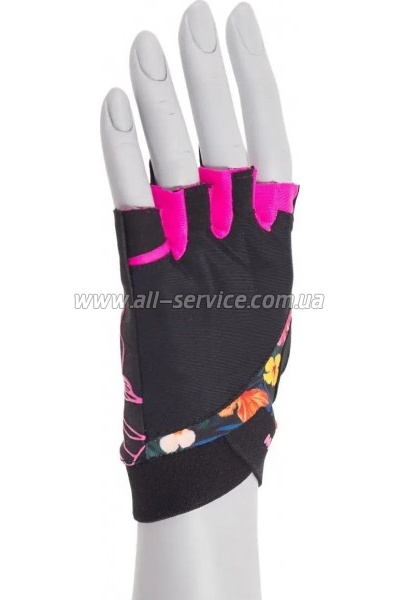   MadMax MFG-770 Flower Power Gloves Black/Pink XS (MFG-770_XS)