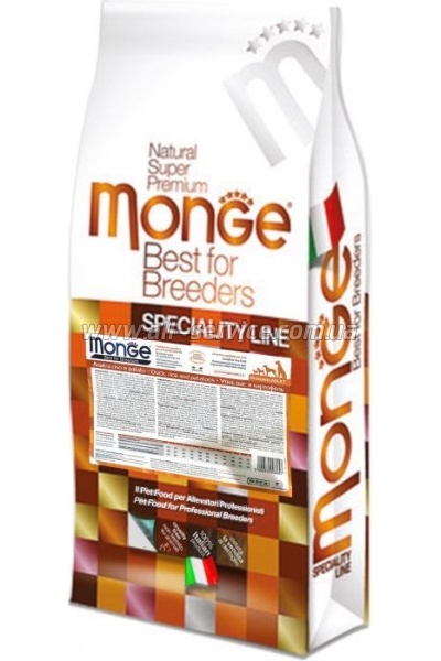 Сухой корм для собак Monge Dog All breeds Adult Duck&Rice со вкусом утки и риса 15кг (8009470006057) Сухой корм для собак Monge Dog All breeds Adult Duck&Rice со вкусом утки и риса 15кг (8009470006057)