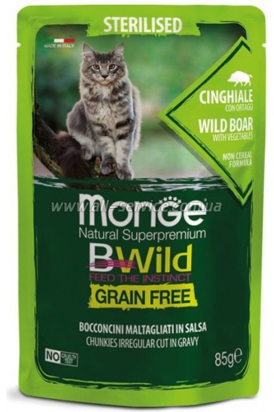     Monge Cat Bwild GR.FREE Wet Sterilised      85  (8009470012805)