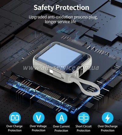 ������� ������������� Choetech 10000mAh 35W PD Silver (B832-SL)