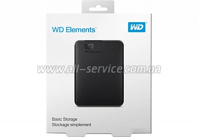  4TB WESTERN DIGITAL Elements Portable USB 3.0 Colour Black (WDBU6Y0040BBK-WESN)