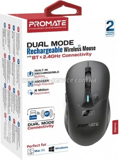  Promate Samo Wireless/Bluetooth Black (samo.black)