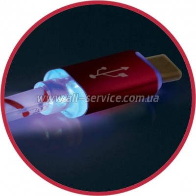 ���� ������ Defender USB 2.0 AM to Micro 5P 1.0m RedLED backlight (87556)