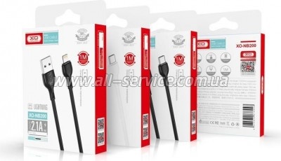 ���� ������ XO USB 2.0 AM to Micro 5P 1.0m 2.1A black (NB200-M-BK)