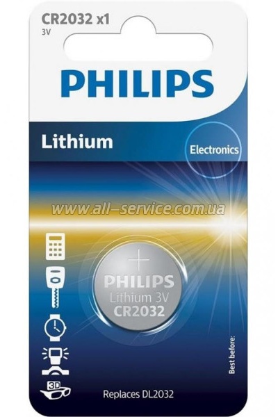  Philips CR2032 Lithium * 1 (CR2032/01B)