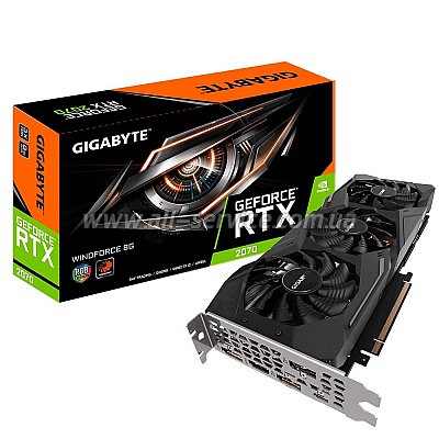  Gigabyte GeForce RTX2070 8GB GDDR6 WINDFORCE 3 (GV-N2070WF3-8GC)