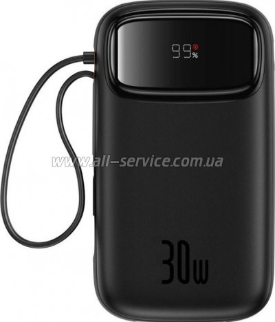   Baseus QPow2 20000mAh 30W, with 2*Type-C Cable, Black (P10055009113-00)