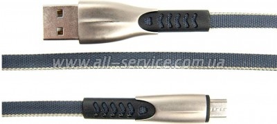 ���� ������ USB 2.0 AM to Micro 5P 0.25m gray Dengos (PLS-M-SHRT-PLSK-GREY)