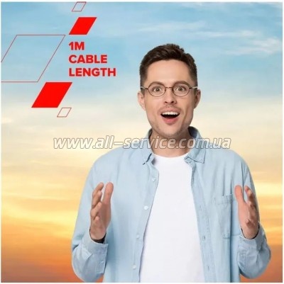 ���� ������ USB-C to USB-C 1.0m OnWire 60CL C-C 60W COLOR Braided 1m Black Canyon (CND-CCAP60AB10B)