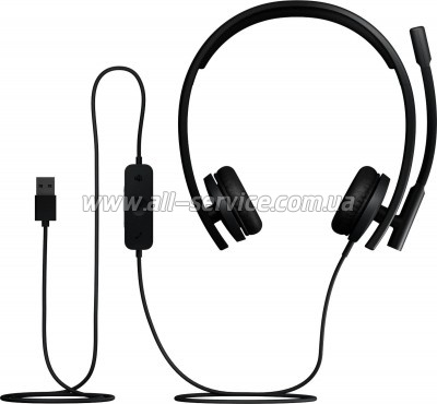  Logitech H570e Corded for Business Stereo Teams USB-A Black (981-001430)