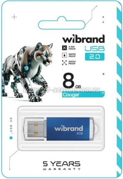  Wibrand 8GB Cougar Blue USB 2.0 (WI2.0/CU8P1U)
