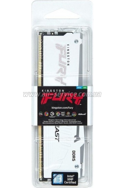     DDR5 16GB 6000 MHz Beast White RGB Kingston Fury (ex.HyperX) (KF560C30BWEA-16)