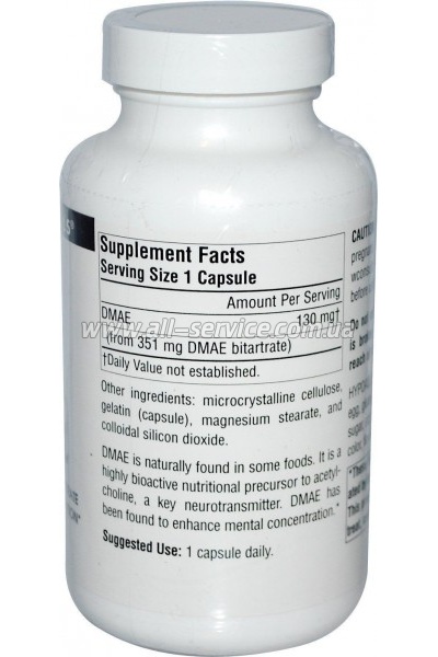  Source Naturals DMAE () 351, 200  (SNS-01583)