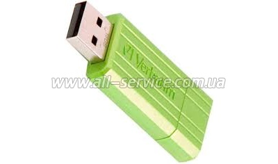  16Gb VERBATIM USB Drive STORE'N'GO PIN STRIPE GREEN (49070)