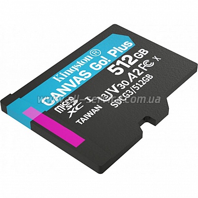   Kingston 512GB microSDXC class 10 UHS-I/U3 Canvas Go Plus (SDCG3/512GBSP)