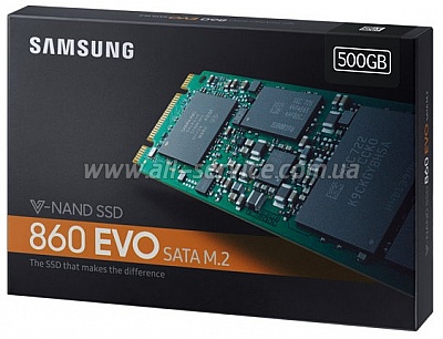 SSD  Samsung 860 EVO 500GB M.2 SATA V-NAND 3bit MLC (MZ-N6E500BW)