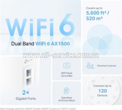   Wi-Fi TP-Link DECO-X10-2-PACK