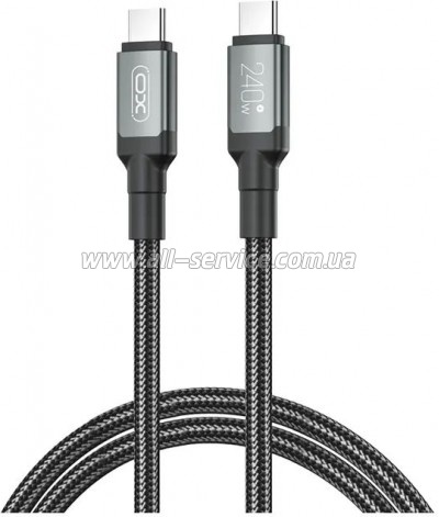 ���� ������ USB-C to USB-C 1.0m XO (NB-Q264B-CC.black)