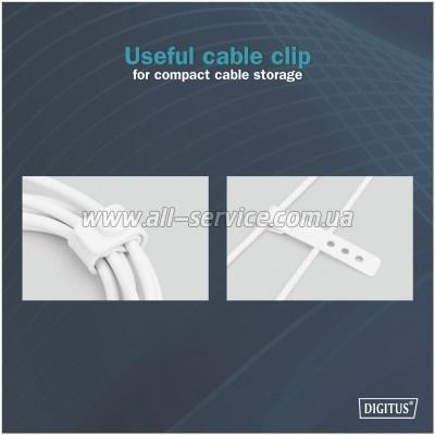���� ������ USB 2.0 AM to USB-C 2.0m 60W white Digitus (AK-300340-020-W)