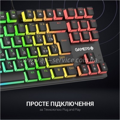  GamePro MK80R Red Switch RGB USB Black (MK80R)