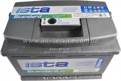 ����������� ������������� Ista Standard 77Ah �� (-/+) (720EN)
