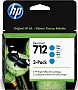   HP 712 DesignJet 230/ 630 Cyan 3-Pack (3ED77A)
