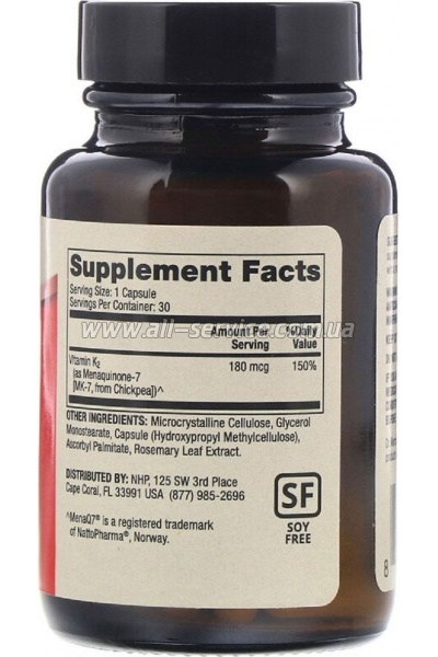  Dr. Mercola  K2, 180 , Vitamin K2, 30  (MCL-01194)