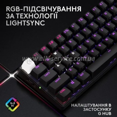  Logitech G Pro X 60 Lightspeed GX Tactile Wireless/Bluetooth UA Black (920-011911)