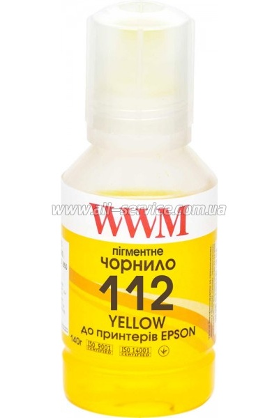 Чернила WWM 112 для Epson L11160/ 6490 140г Yellow пигмент (E112YP) Чернила WWM 112 для Epson L11160/ 6490 140г Yellow пигмент (E112YP)