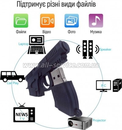 e ColorWay Pistol 32GB 3.0 Black (CW-USBPL32)