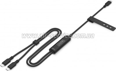 ���� ������ USB-C to 2xUSB-C 1.8m 140W black Digitus (AK-300170-018-S)
