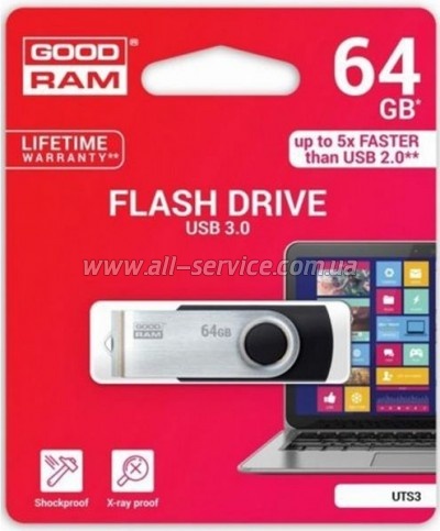  64GB GOODRAM UTS3 Twister Black