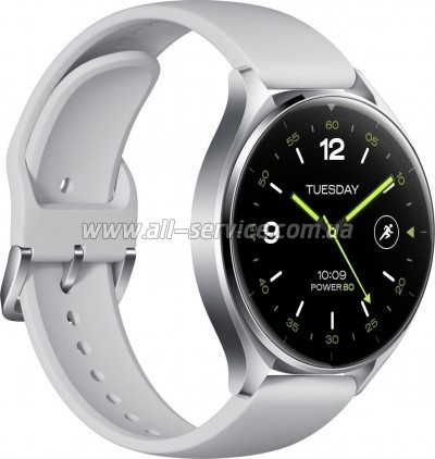 - Xiaomi Watch 2 Sliver Case With Gray TPU Strap (BHR8034GL) (1025027)