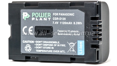 Аккумулятор PowerPlant Panasonic D120, D08S (DV00DV1093) Аккумулятор PowerPlant Panasonic D120, D08S (DV00DV1093)