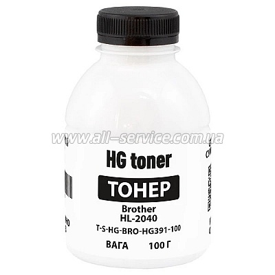 Тонер HG Brother HL-2040/ HL-5340 бутль 100 г (TSM-HG391-100) Тонер HG Brother HL-2040/ HL-5340 бутль 100 г (TSM-HG391-100)