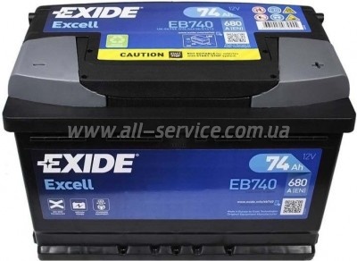 ����������� ������������� EXIDE EXCELL 74A (EB740)