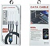 ���� ������ USB 2.0 AM to Lightning + Micro 5P + USB-C 1.2m 100W nylon black XoKo (SC-3100)