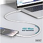 ���� ������ USB 2.0 AM to USB-C 1.0m 60W white Digitus (AK-300340-010-W)