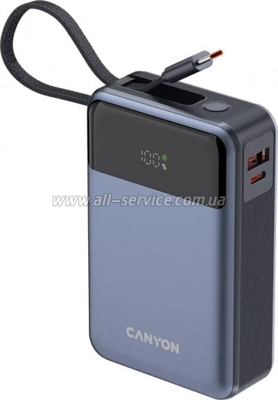   Canyon 20000mAh OnPower 600 PD/65W built-in cable Dark Grey (CNS-CPB600DG)